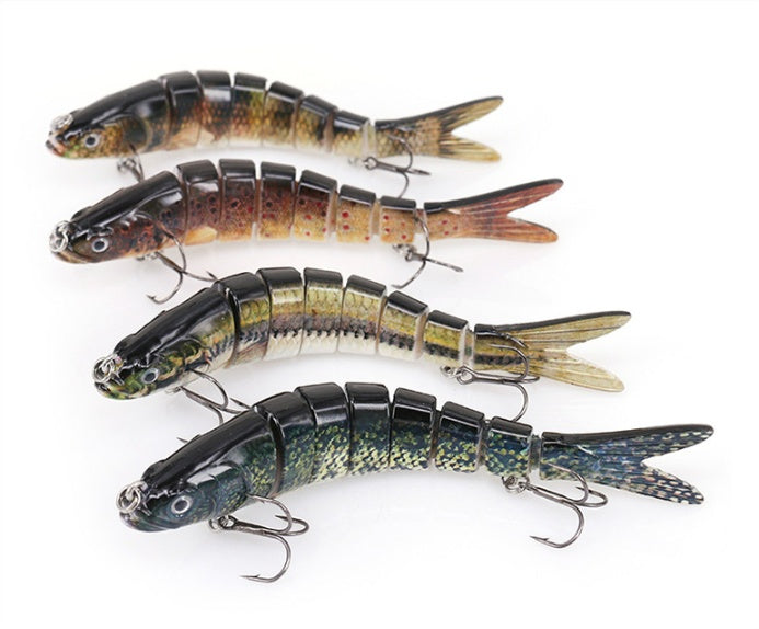 Segmented Trout Fishing Lure in everyday use