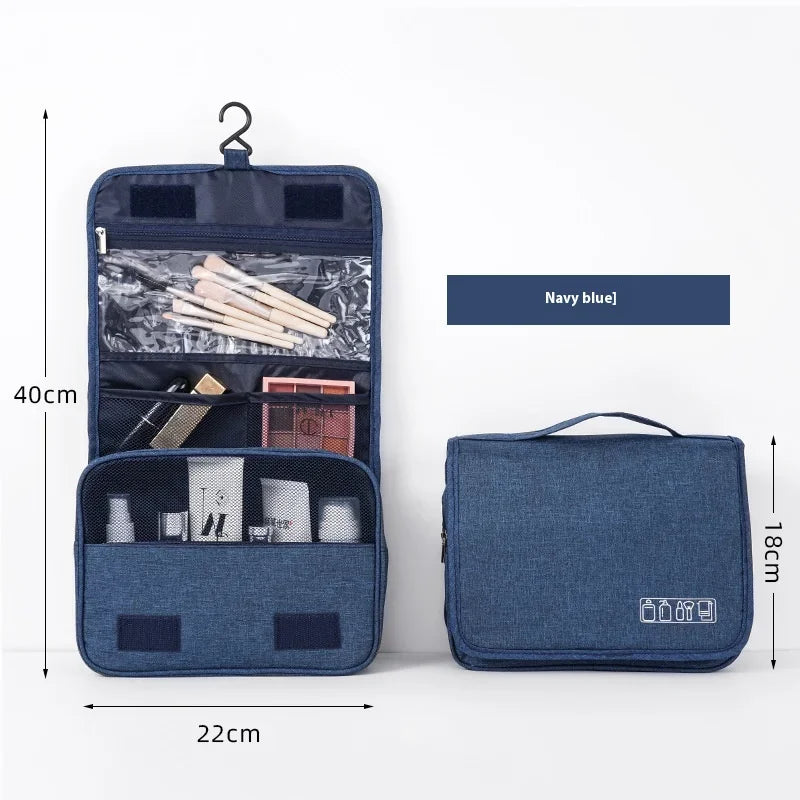 Foldable Hanging Toiletry Bag in everyday use