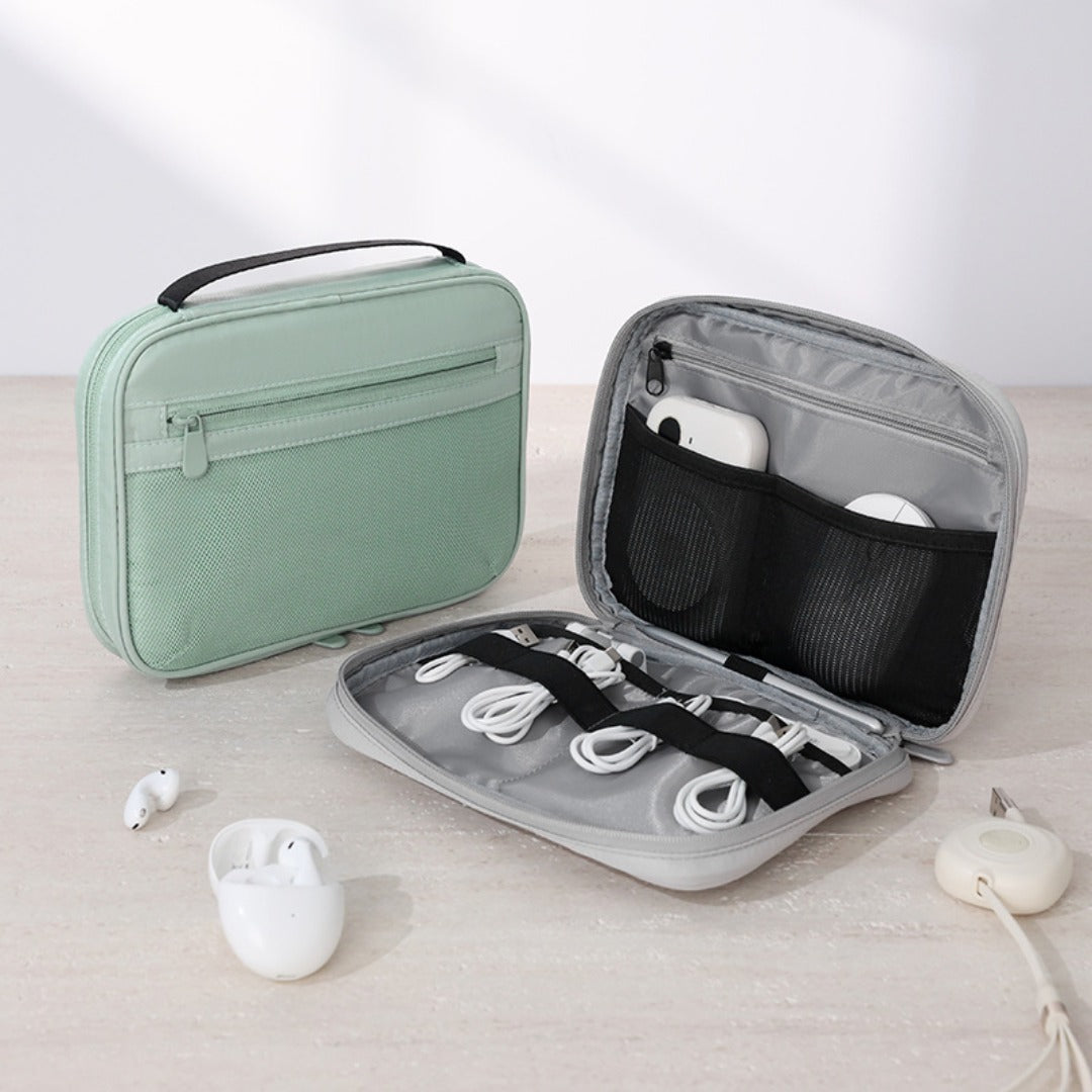 Multipurpose Travel Cable Organizer Pouch in everyday use