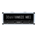 Silver-and-black amplifier-style Jack Rackr shell with CUSTOMIZE ME lettering on the front.