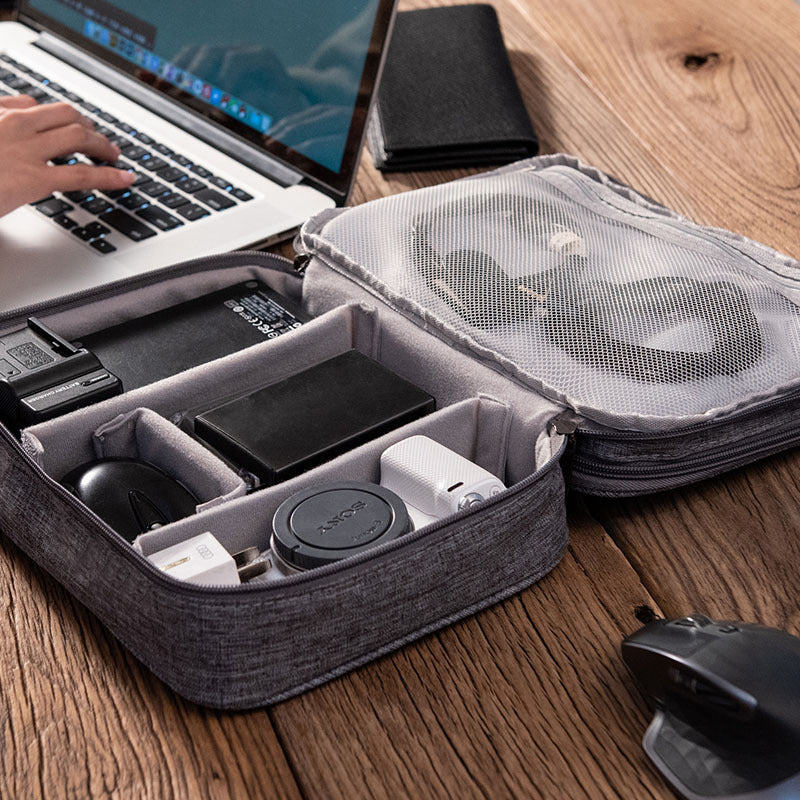 Double-Layer Travel Cable Organizer Bag
