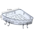 Wall-Mounted Corner Shelf with Towel Bar
