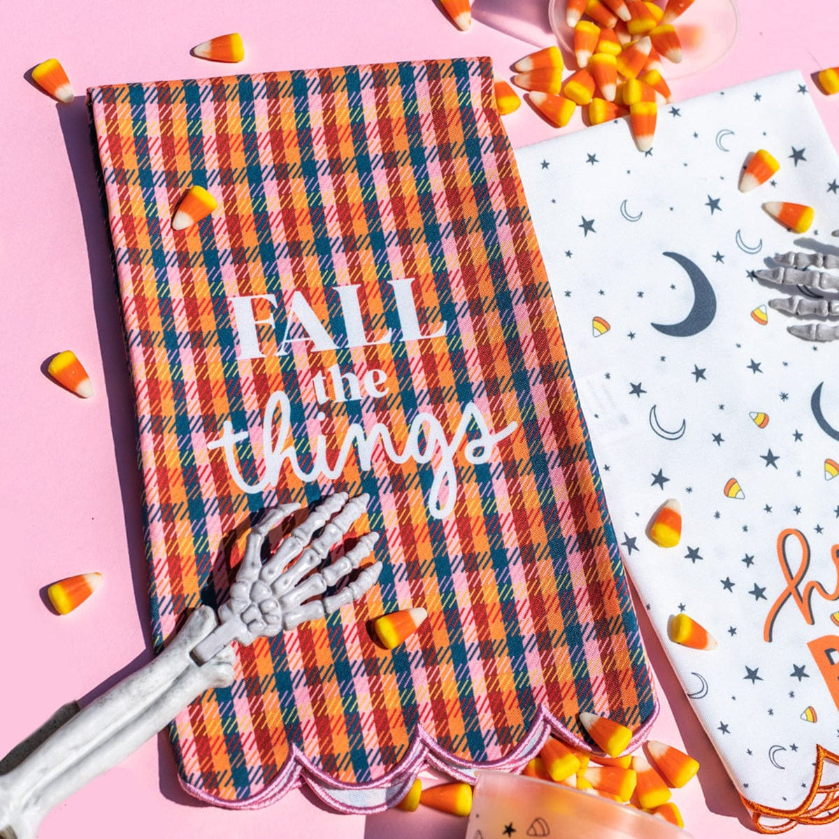 Fall the Things Plaid Tea Towel