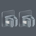 Adhesive Broom & Mop Holders, 2 or 4 Pieces