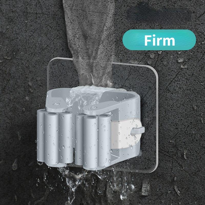 Adhesive Broom & Mop Holders, 2 or 4 Pieces