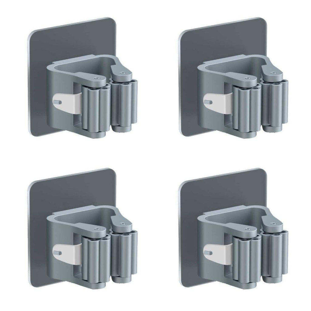 Adhesive Broom & Mop Holders, 2 or 4 Pieces