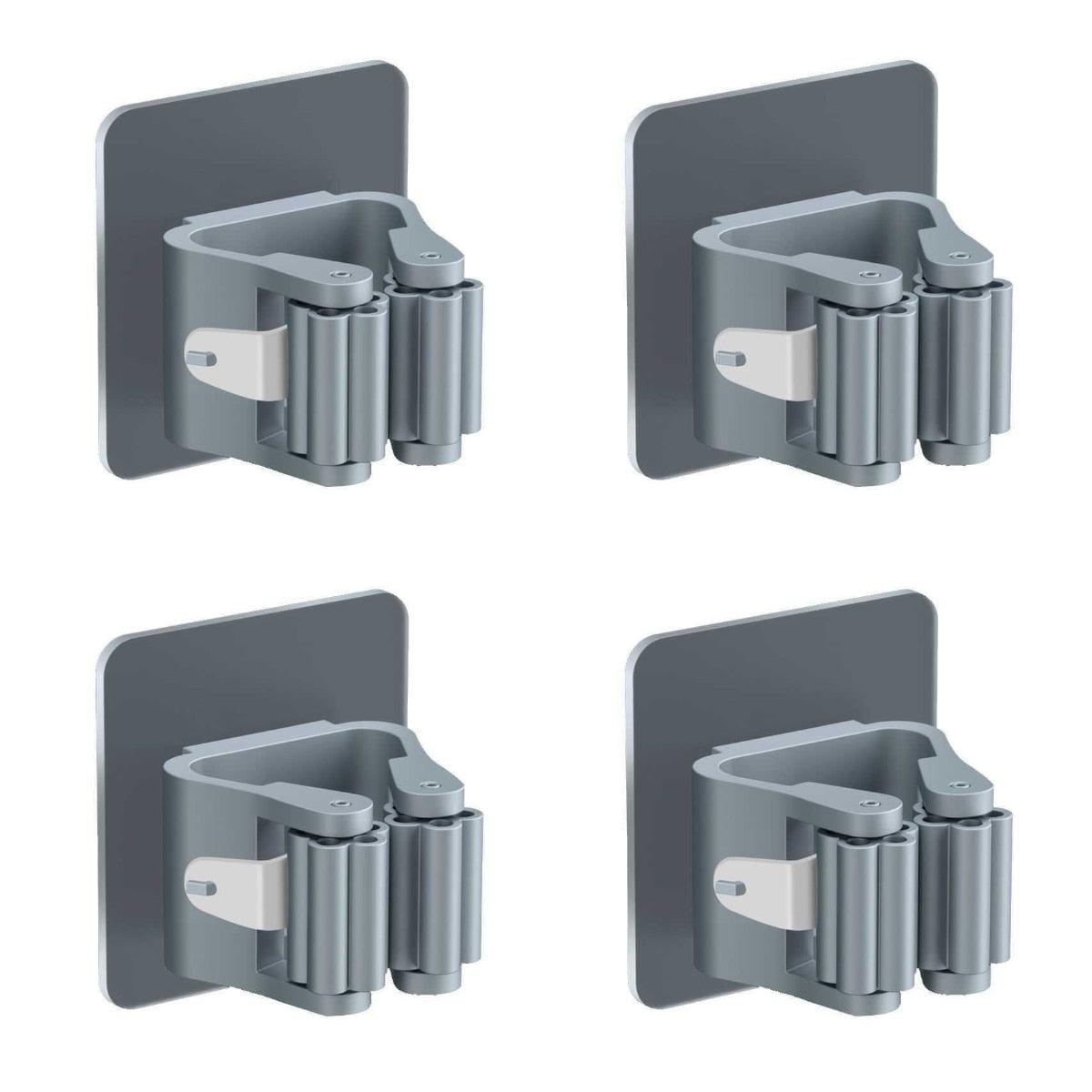 Adhesive Broom & Mop Holders, 2 or 4 Pieces