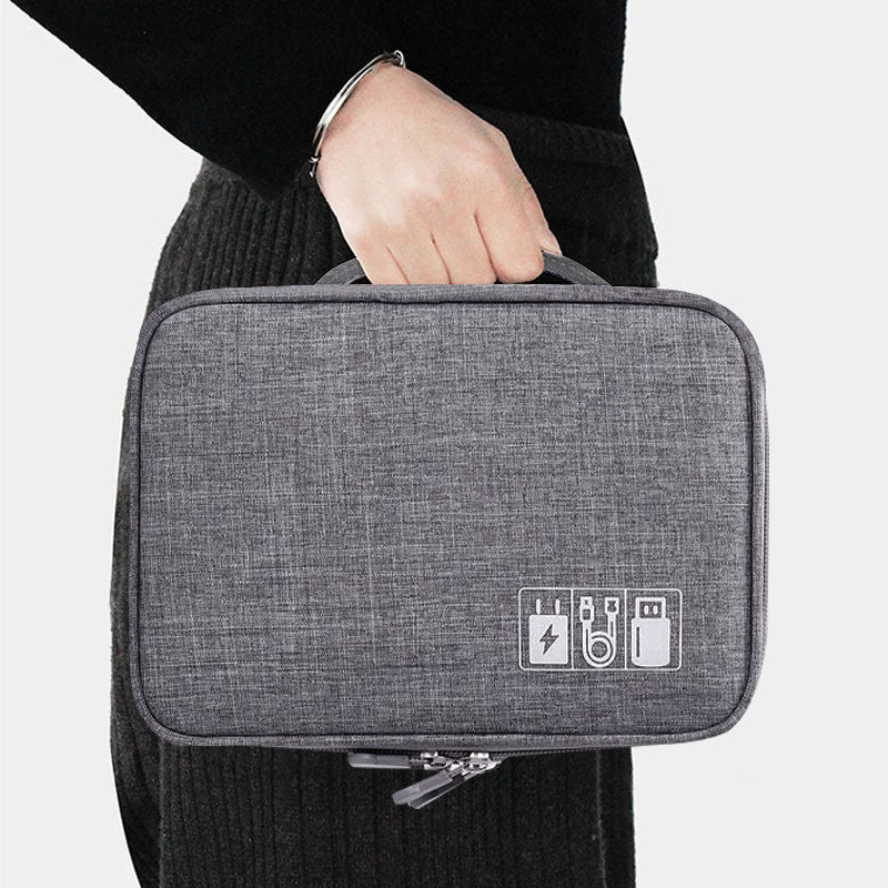 Double-Layer Travel Cable Organizer Bag