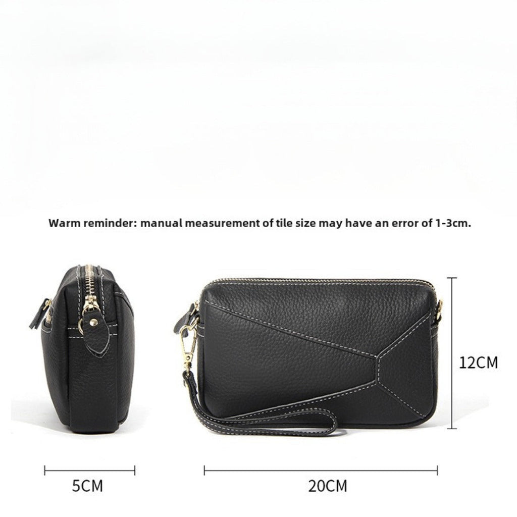 Pebbled Leather Wristlet & Crossbody Bag