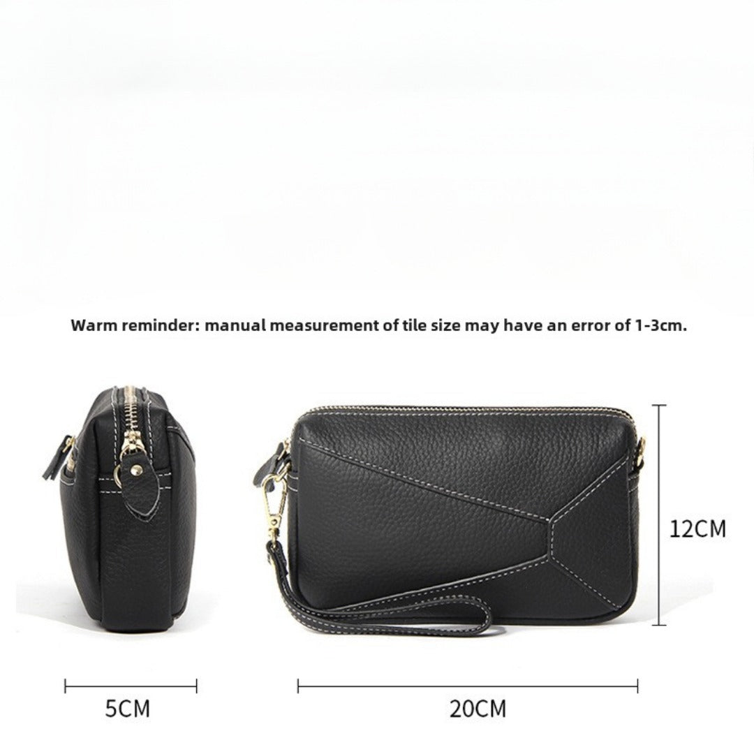 Pebbled Leather Wristlet & Crossbody Bag