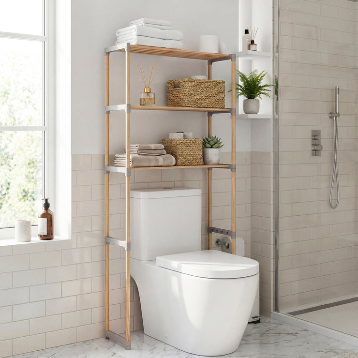 Three-Tier Over-the-Toilet Storage Rack