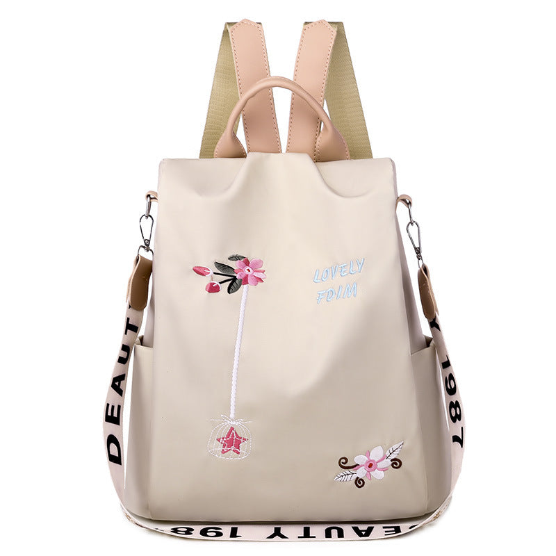 Embroidered Casual Backpack