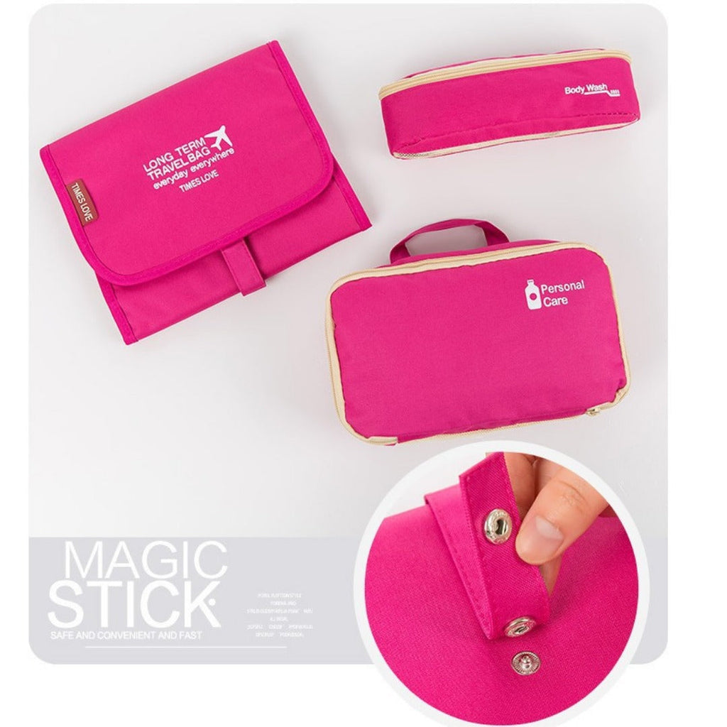 Foldable 3-in-1 Toiletry Organizer