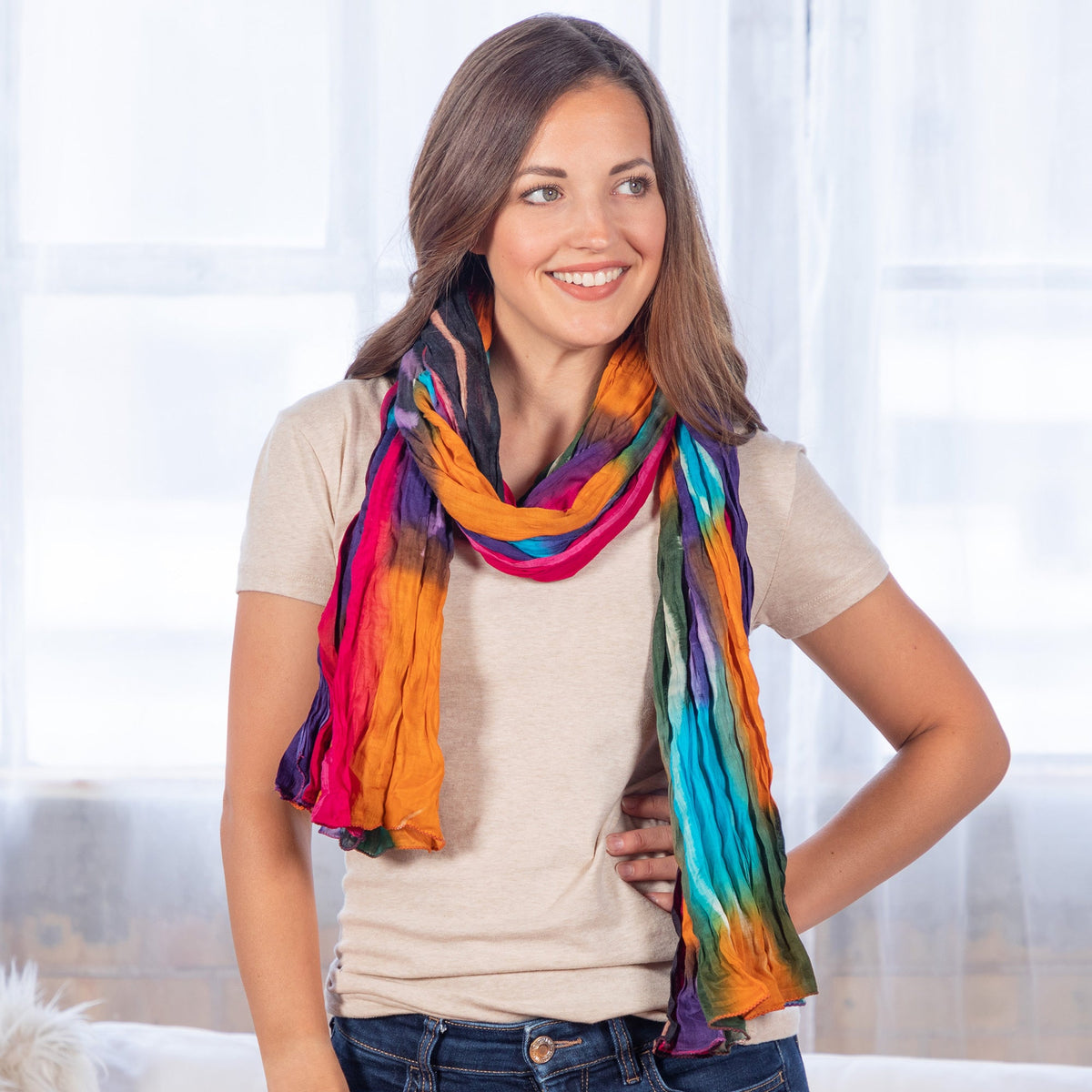 Northern Lights Cotton Scarf