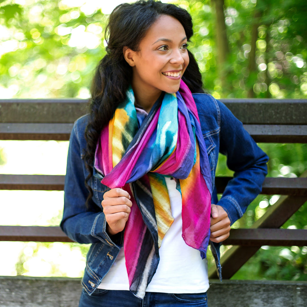 Northern Lights Cotton Scarf