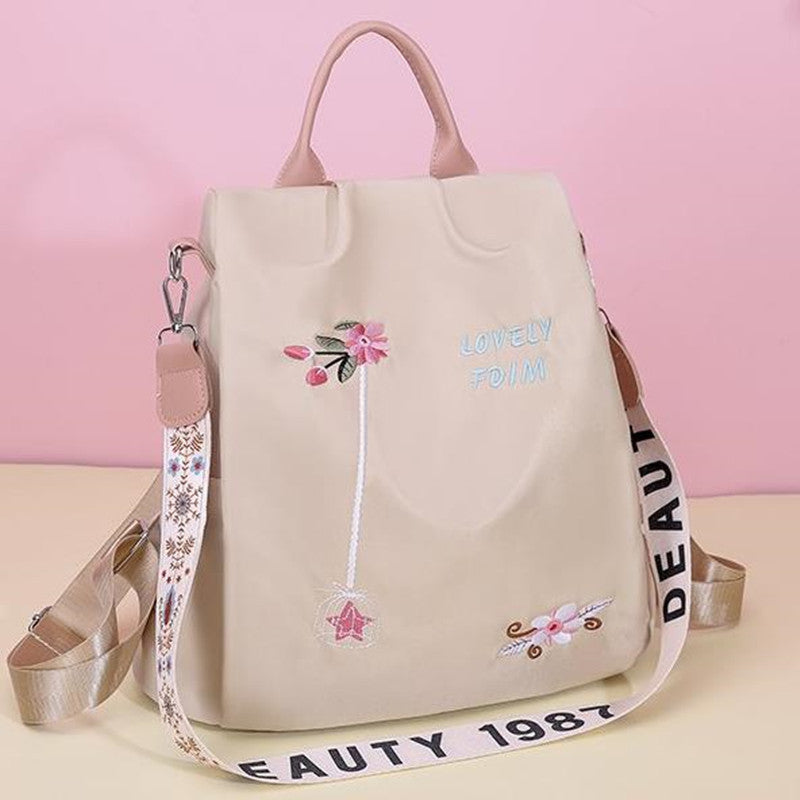 Embroidered Casual Backpack