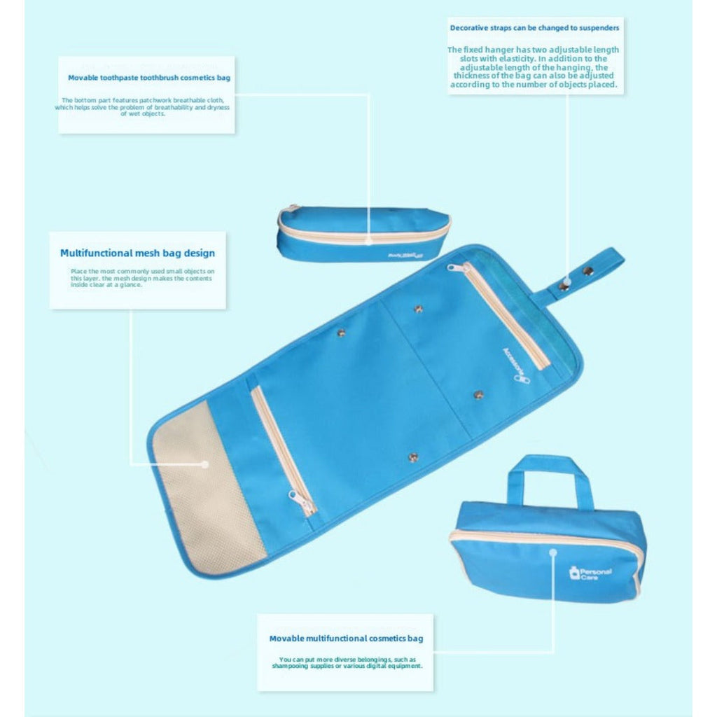 Foldable 3-in-1 Toiletry Organizer