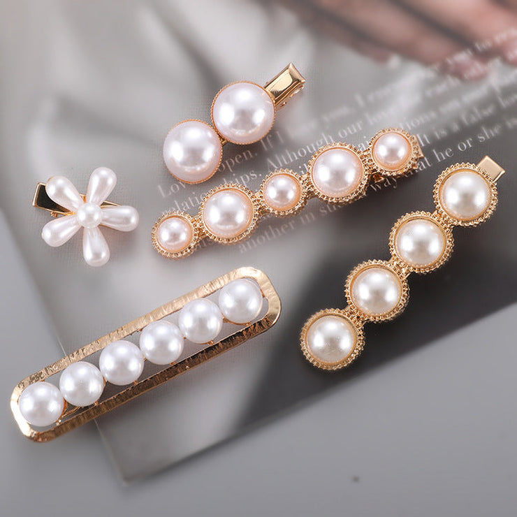 Pearl & Floral Hair Clips