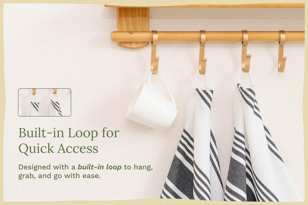 Striped Cotton Kitchen Towels · Set of 6