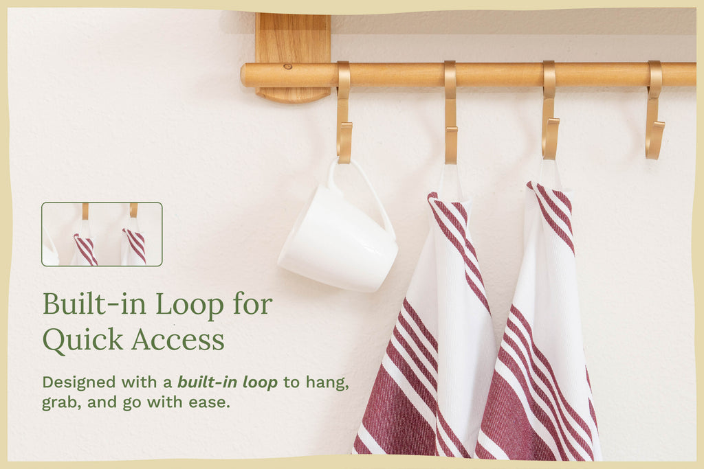 Striped Cotton Kitchen Towels · Set of 6