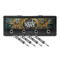 Black Lamb of God amplifier-style key holder with decorative front panel and four plug keychains.