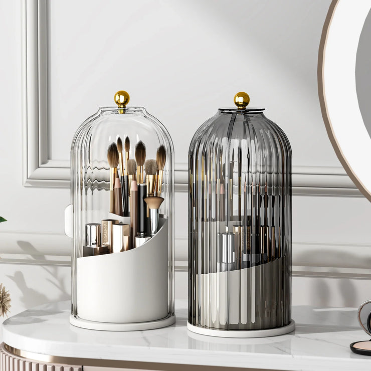 YOOLENS Rotating Makeup Brush Holder with Lid