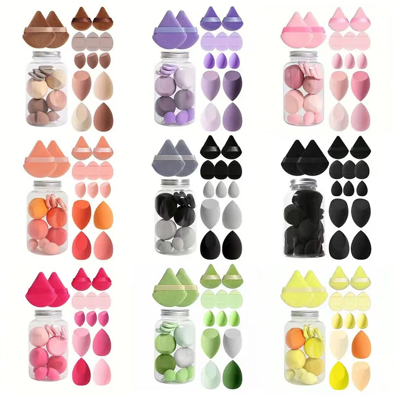 Makeup Sponge & Powder Puff Set, 14 Pieces