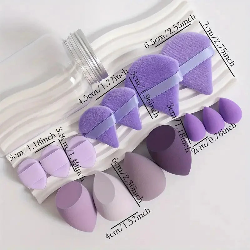 Makeup Sponge & Powder Puff Set, 14 Pieces