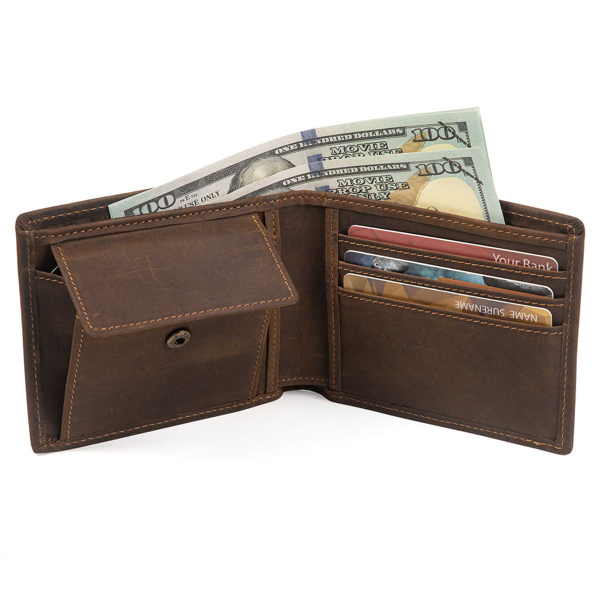 Cowhide Bifold Card Wallet