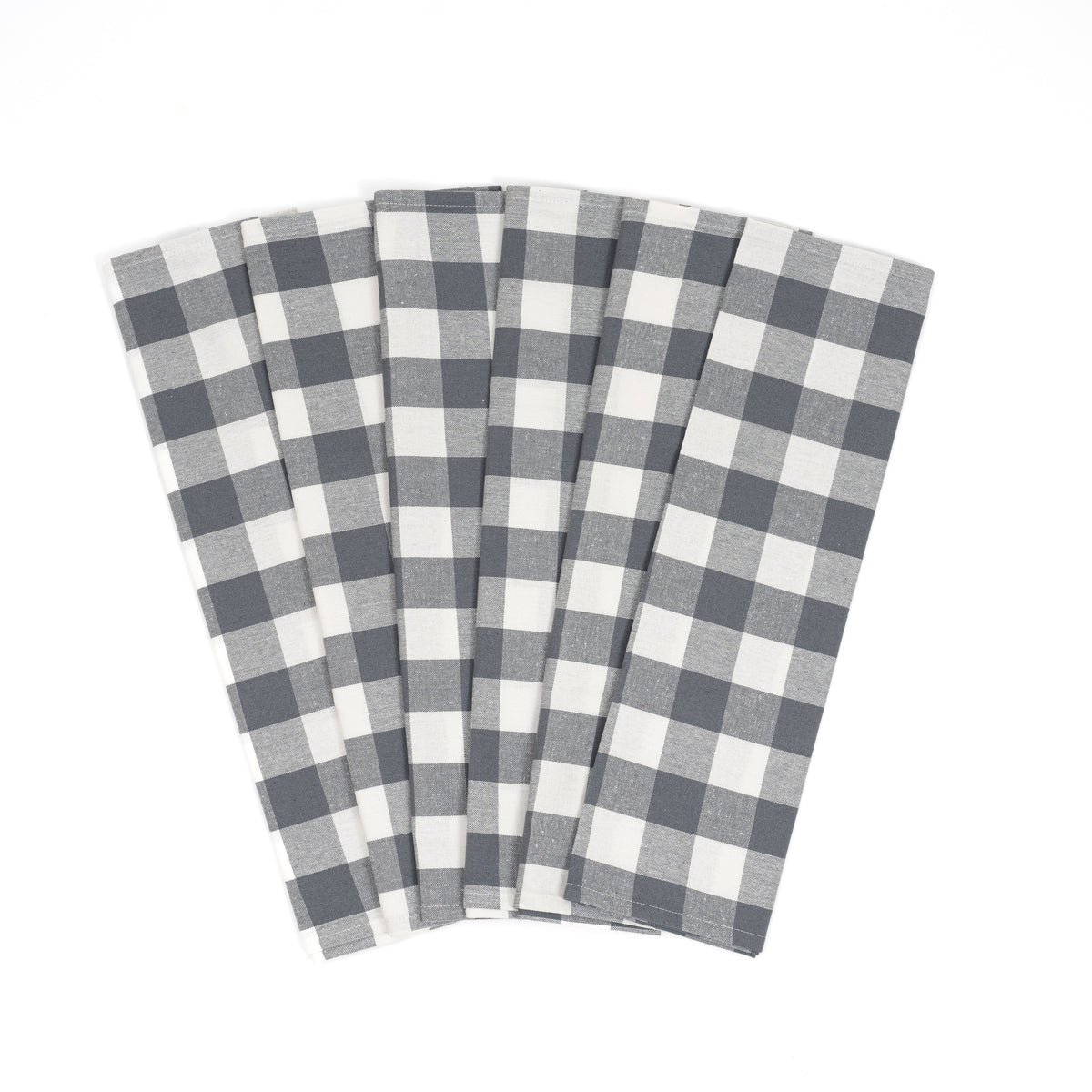 Plaid Cotton Kitchen Towels, Set of 6 in everyday use