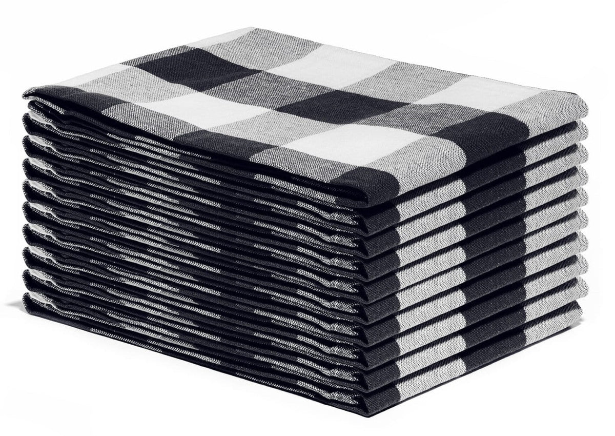Plaid Cotton Kitchen Towels, Set of 6