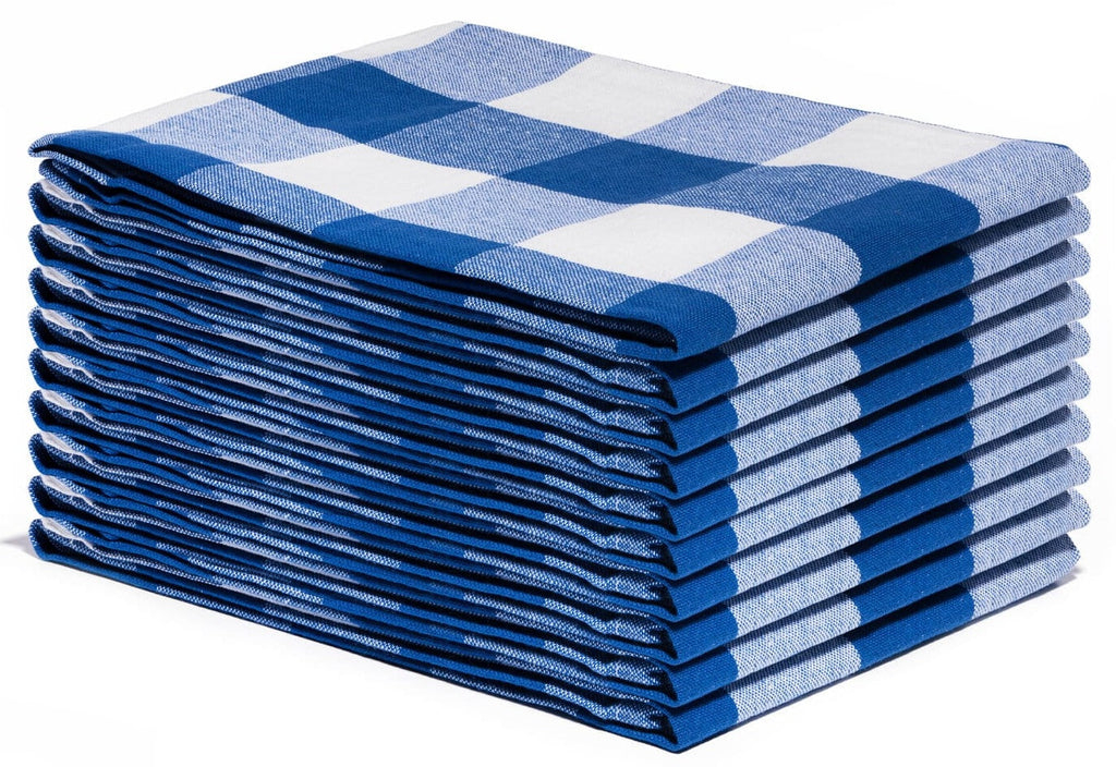 Plaid Cotton Kitchen Towels, Set of 6