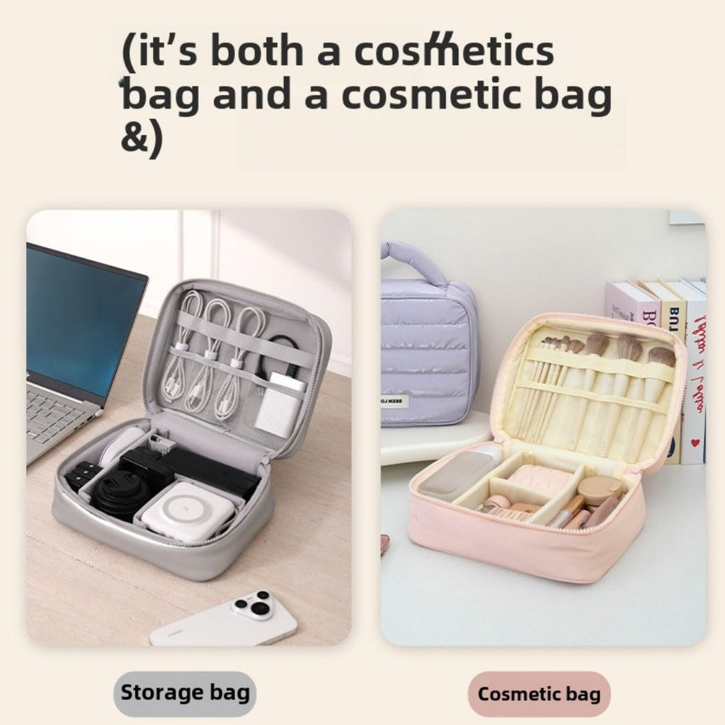 Travel Cable & Cosmetic Organizer Pouch