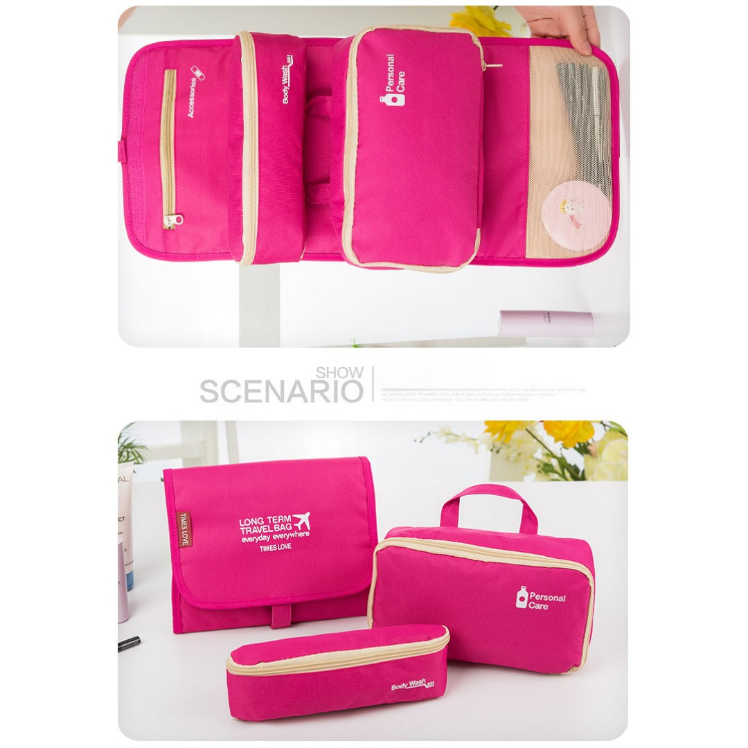 Foldable 3-in-1 Toiletry Organizer
