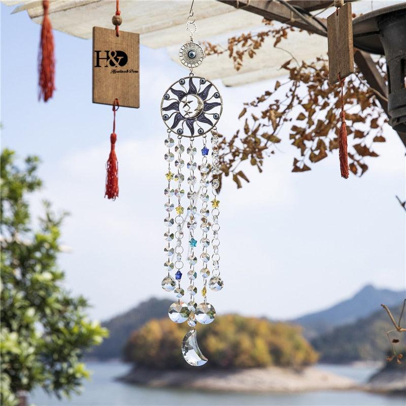Blue Evil Eye Crystal Sun Catcher