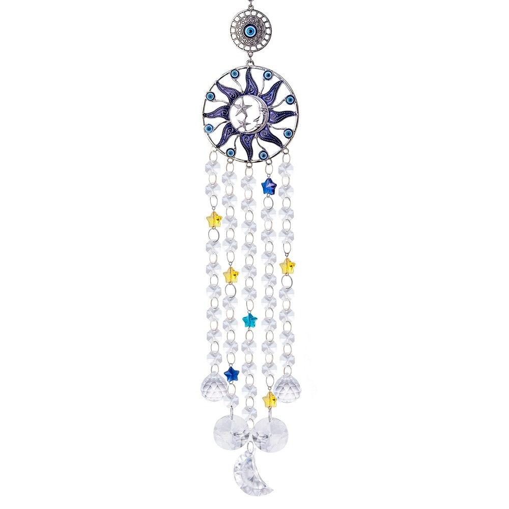 Blue Evil Eye Crystal Sun Catcher