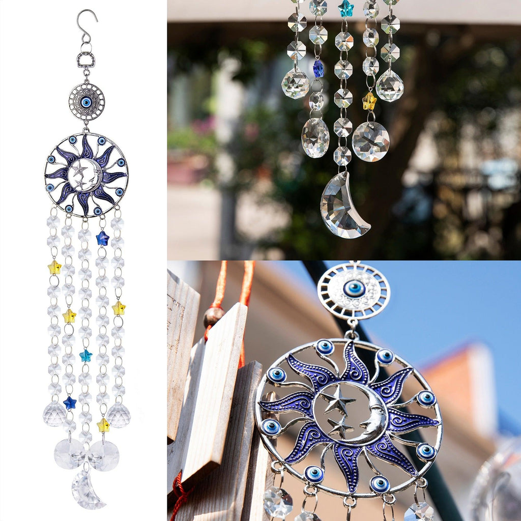 Blue Evil Eye Crystal Sun Catcher