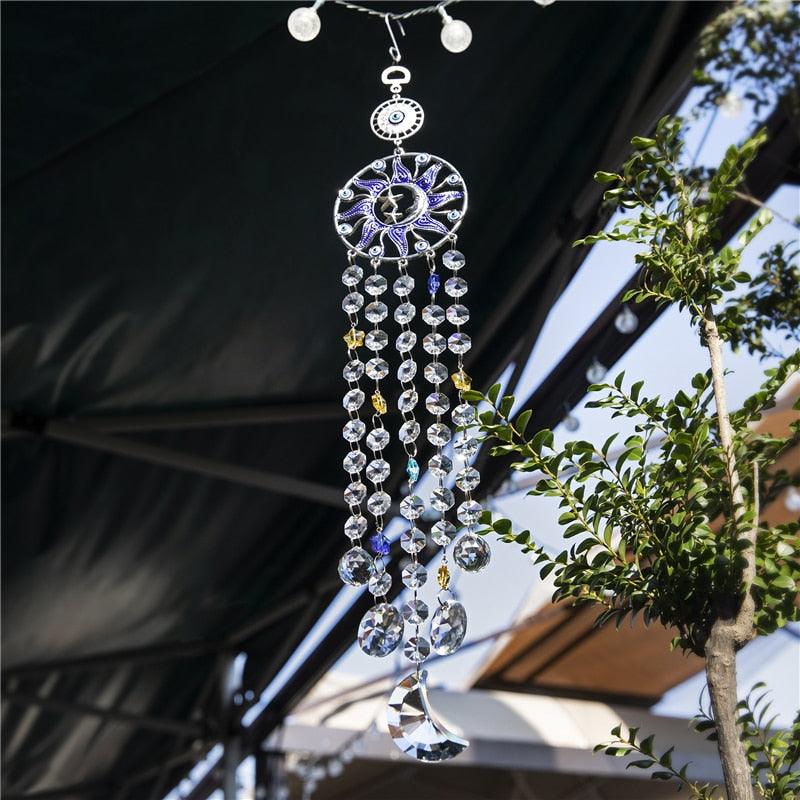 Blue Evil Eye Crystal Sun Catcher