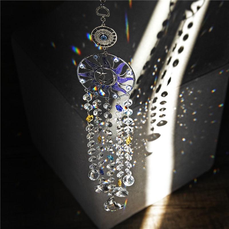 Blue Evil Eye Crystal Sun Catcher