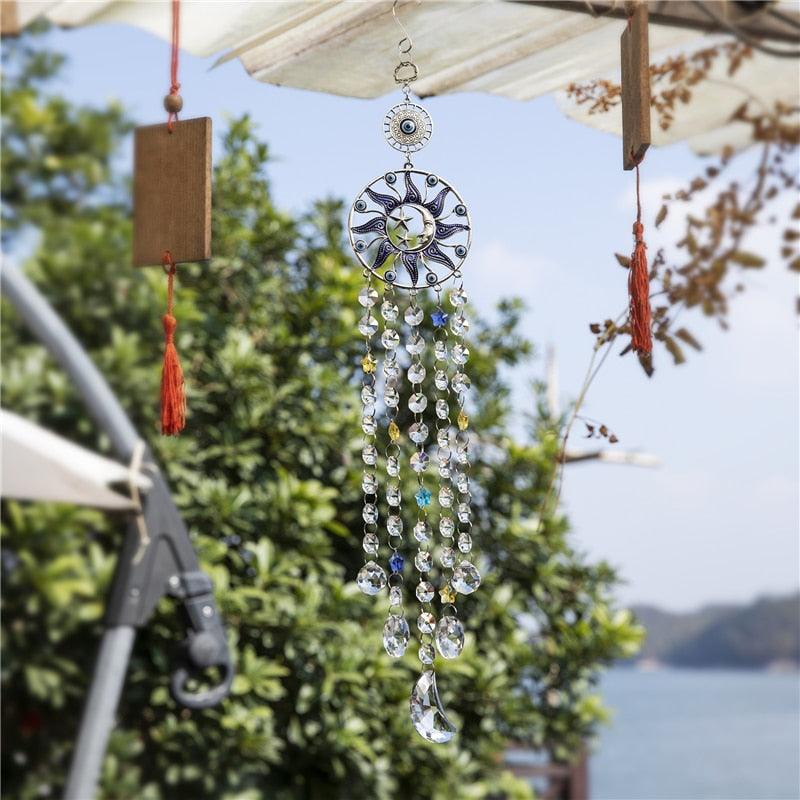 Blue Evil Eye Crystal Sun Catcher