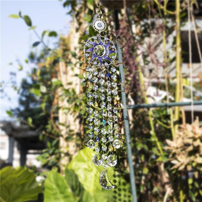 Blue Evil Eye Crystal Sun Catcher