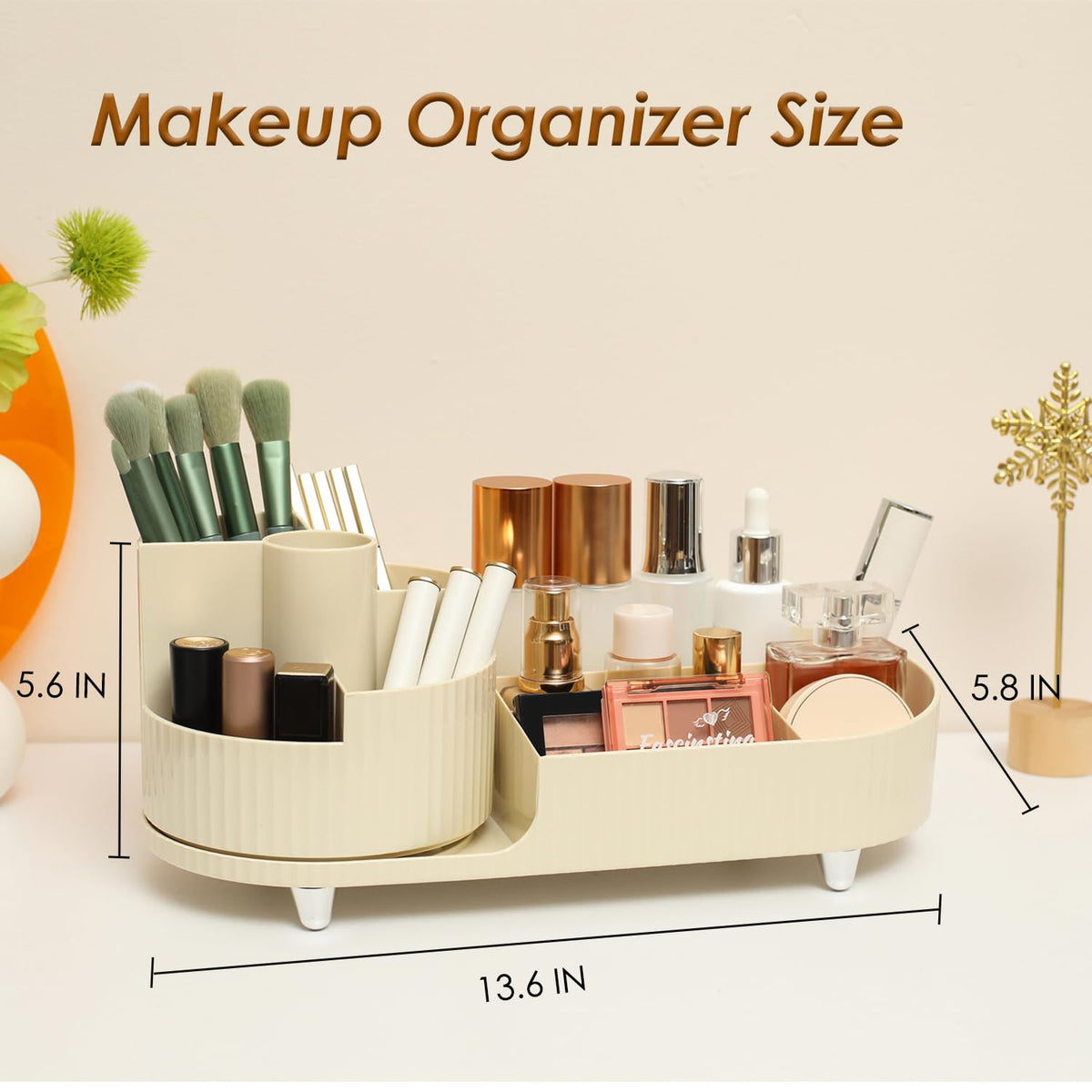 Rotating Countertop Makeup Organizer