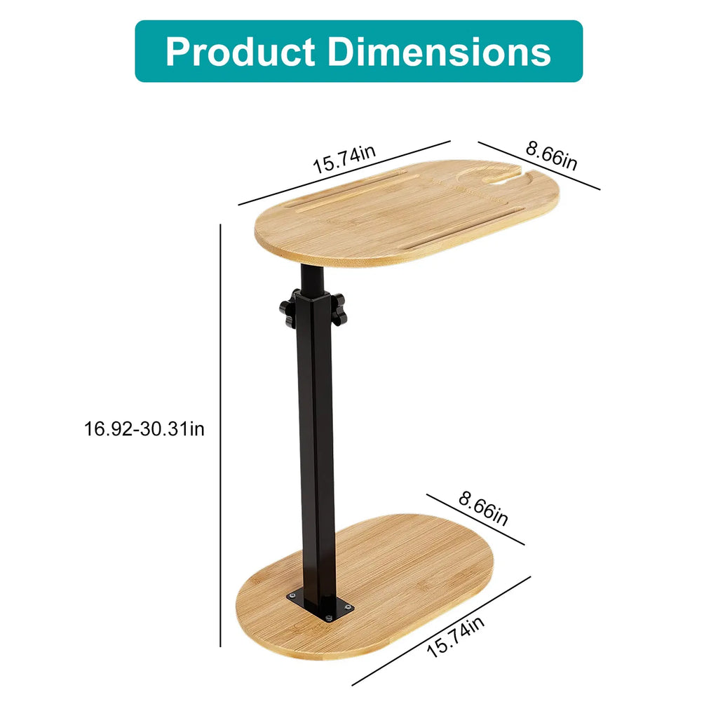 Freestanding Bamboo Bath Tray Table