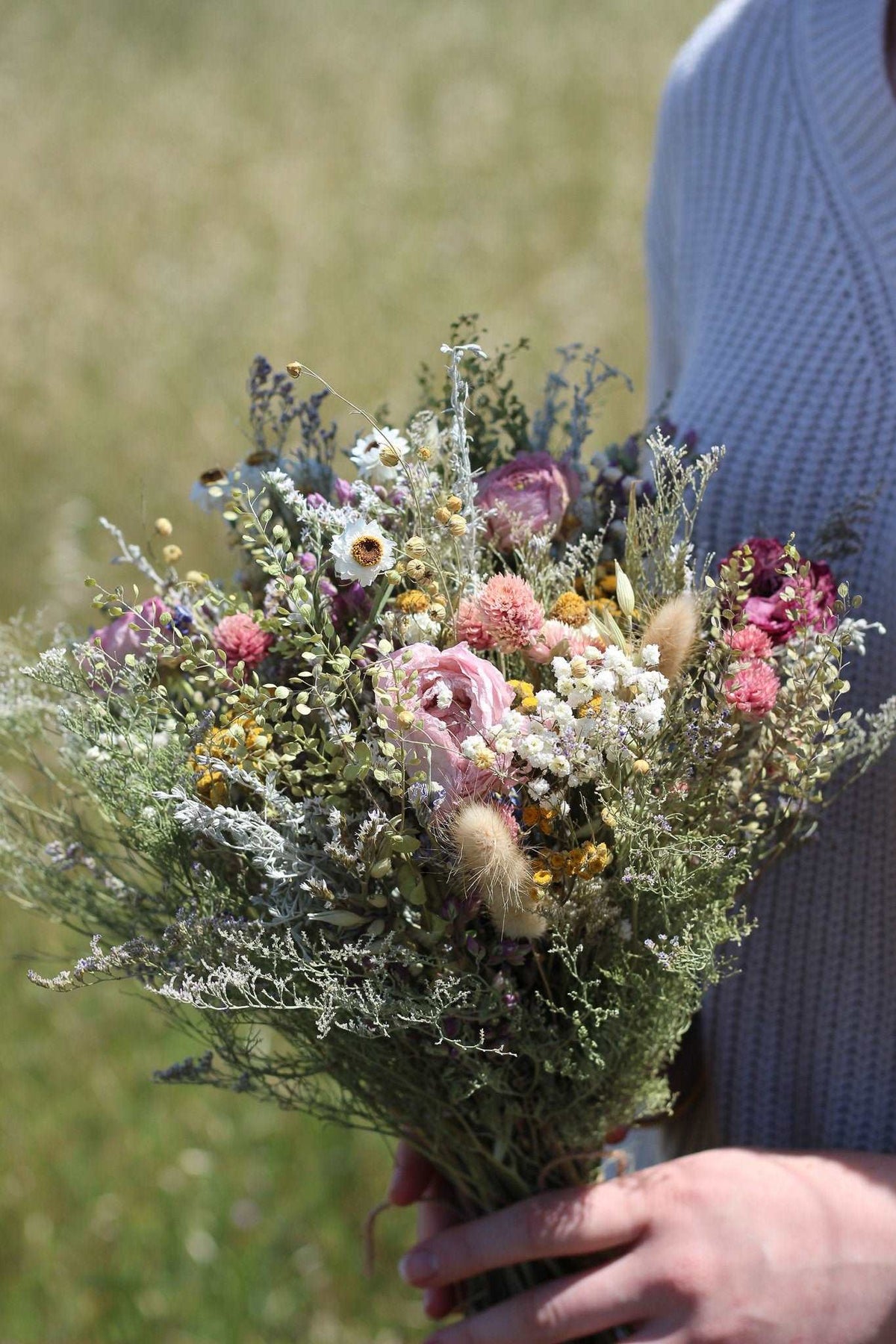 Dried Ranunculus & Wildflower Arrangement