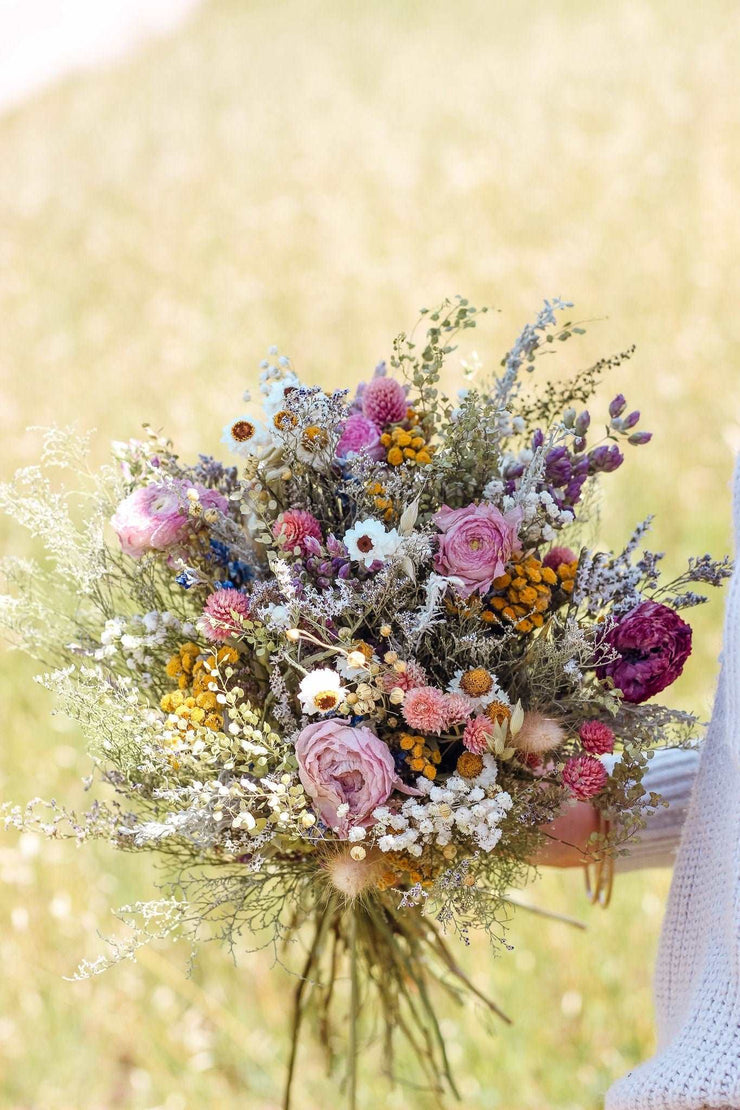 Dried Ranunculus & Wildflower Arrangement