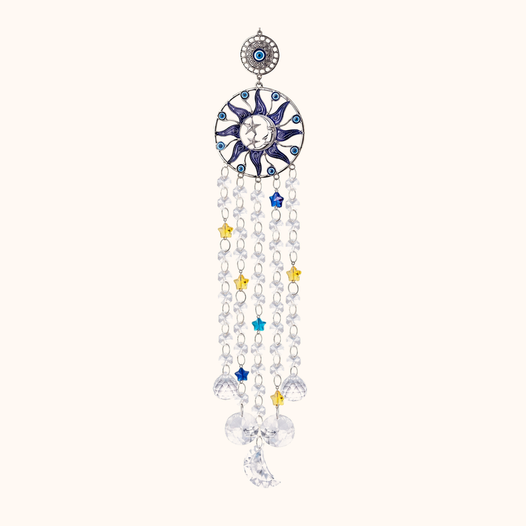 Blue Evil Eye Crystal Sun Catcher