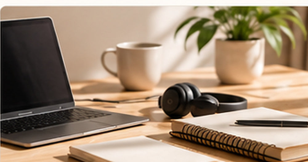 KELRAVI desk and everyday tech editorial image