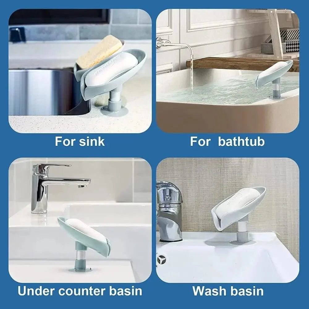 Leaf-Shaped Suction Soap Holder