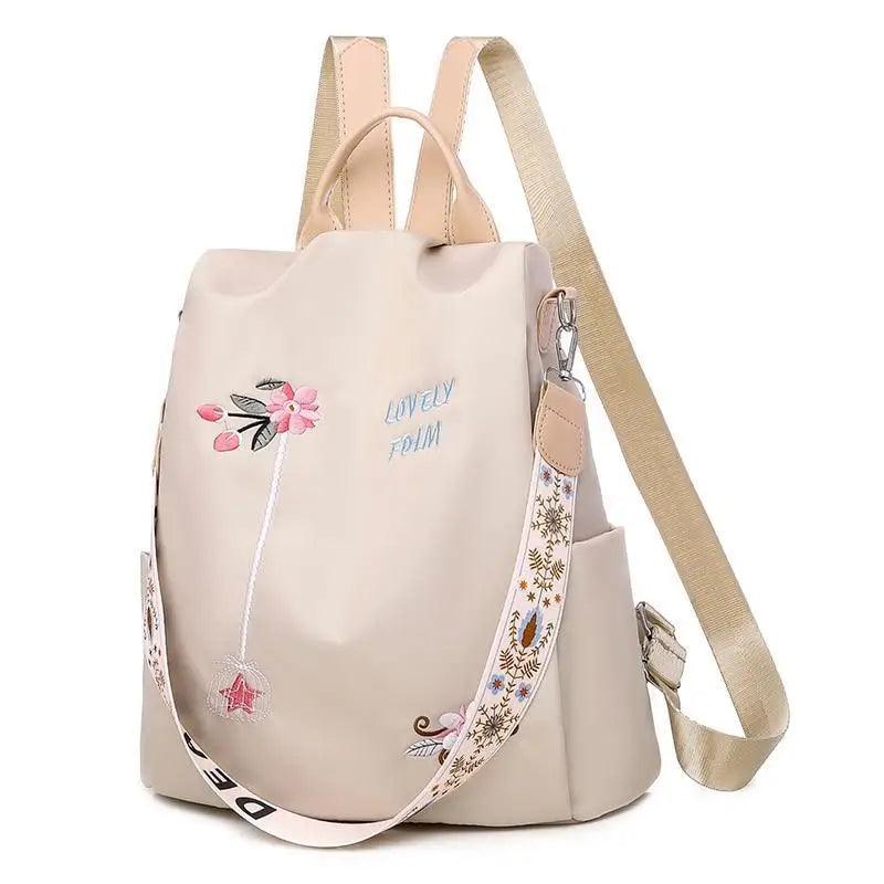 Embroidered Casual Backpack