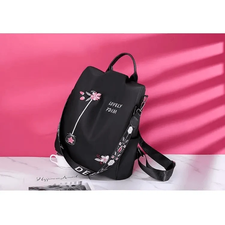 Embroidered Casual Backpack